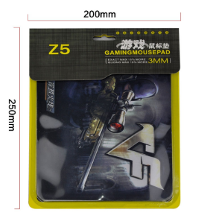 中性 Z5 250*200*3mm 纸卡吸塑包装各种游戏图案 无锁边 鼠标垫