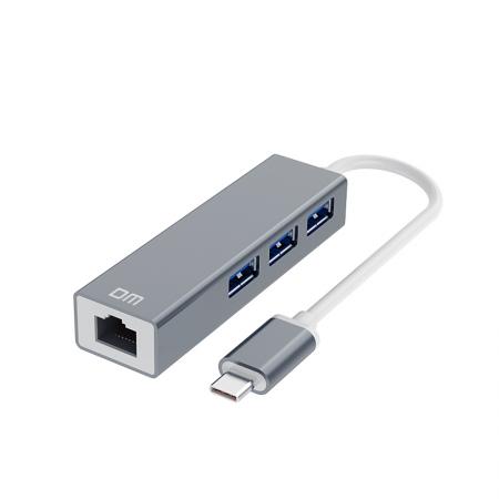 DM CHB013 Type-C转USB3.0分线器千兆网口 HUB集线器 15...