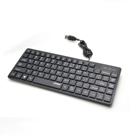 三巨 K8 有线USB短键盘 笔记本键盘 黑色