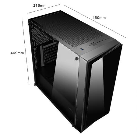 先马 灵狐3 台式电脑主机箱 RGB炫彩灯光/异形钢化玻璃/6风扇位/支持ATX...