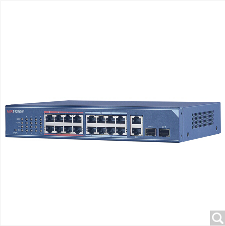 海康威视 DS-3E0318-E 18口百兆交换机延长网线传输 非网管标准