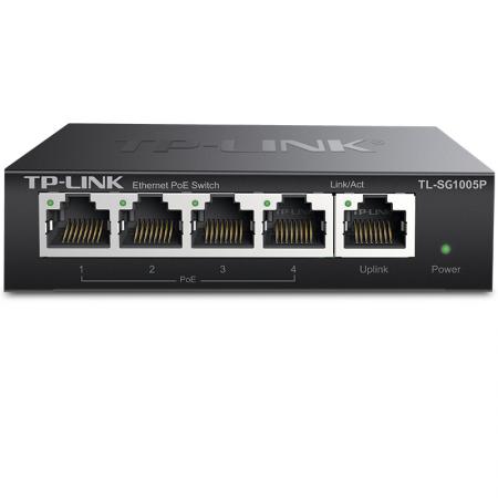 TP-LINK TL-SG1005P 5口千兆4口POE非网管PoE交换机