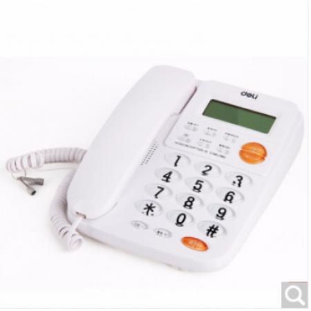 得力 780 来电显示办公家用电话机/固定电话/座机 透明时尚按键