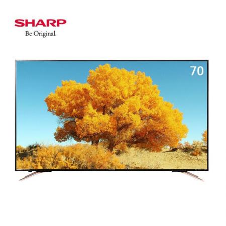 夏普  LCD-70SU570A 70寸电视 超薄液晶4K超高清人工智能电视机网络