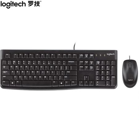 罗技 MK120 键鼠套装 有线键鼠套装 办公键鼠套装 黑色