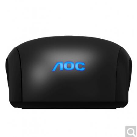 AOC MS120 LOGO发光商务办公游戏有线鼠标 USB 黑色