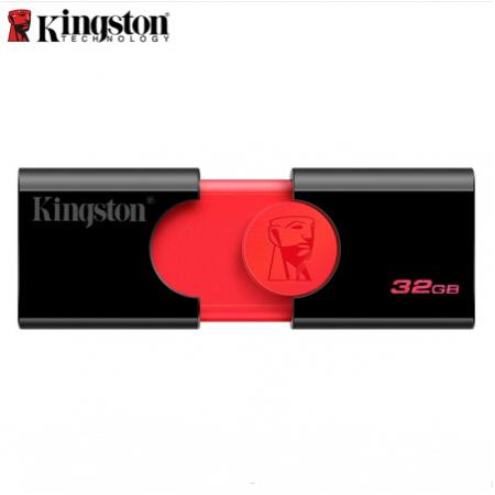 金士顿 DT106 USB3.1系统投标车载高速U盘优盘 黑红款  32G