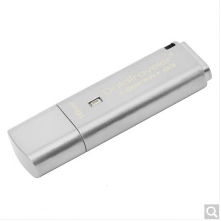 金士顿 DTLPG3 USB3.0 U盘  256位AES硬件金属加密  16G