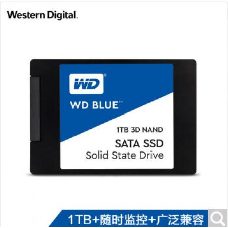 西部数据 蓝盘 1TB SSD固态硬盘 SATA3.0接口 3D进阶高速读写版