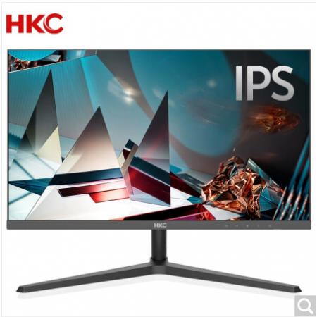 HKC 27英寸V2712 IPS面板 高清屏幕 广视角 HDMI接口 游戏办公家用 低蓝光不闪屏 电脑液晶显示器