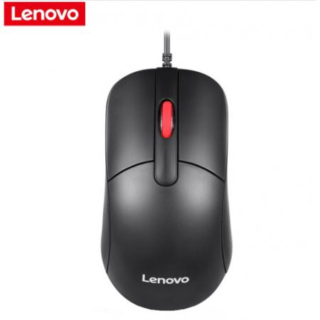 联想（Lenovo） M220L 静音有线鼠标笔记本台式一体机 经典大红点磨砂鼠标