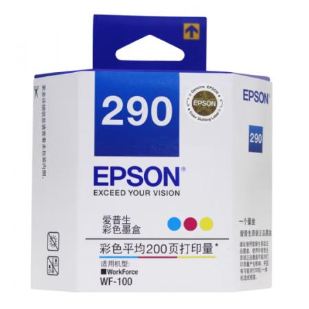 爱普生 T290原装墨盒彩色 适用WF-110便携式打印机 T290彩色（约200页）