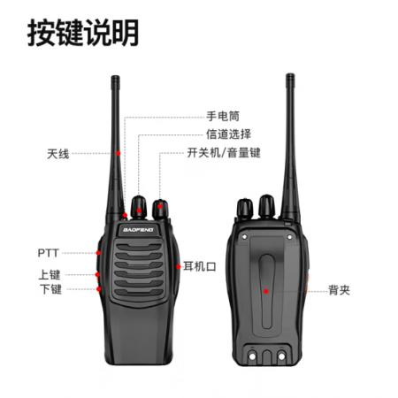 宝锋 BAOFENG BF-888S Plus实用版 对讲机远距离大功率户外商用民用 迷你宝峰无线手持台对讲器 
