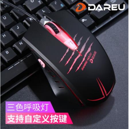 达尔优（DAREU） LM109电竞游戏鼠标 笔记本有线家用办公台式电脑通用 黑...