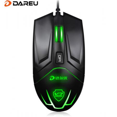 达尔优（DAREU)  V7 电竞鼠标 游戏鼠标 鼠标有线 便捷鼠标 电竞鼠标 黑色