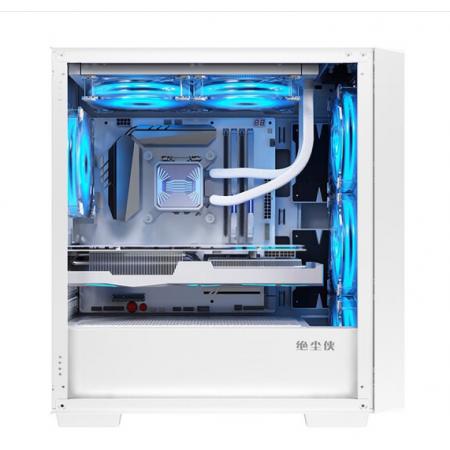 动力火车（PowerTrain）A湃5白色  玻璃电脑机箱电竞游戏主机箱