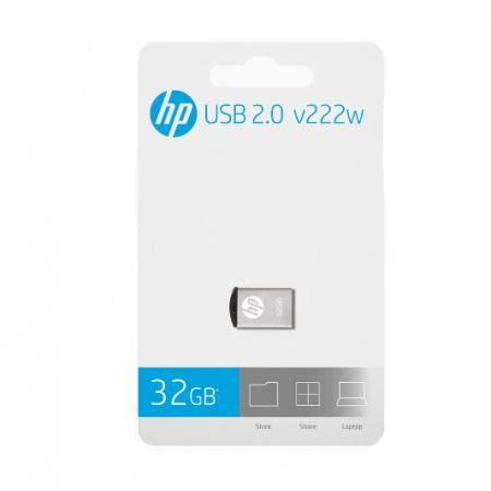 惠普U盘车载金属外壳U盘 USB2.0 V222W迷你便携小优盘 32G