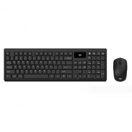 富德1300无线鼠标键盘 笔记本电脑办公家用无线套装 黑色