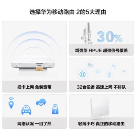 华为 B320-820 无线全网通百兆网口随身移动WiFi插卡路由器