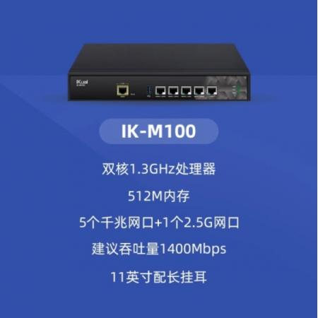 爱快（iKuai）IK-M100 全千兆企业级流控智能有线网关无线路由器