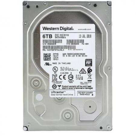 西部数据 企业级硬盘 Ultrastar DC HC310 SATA 6TB CMR垂直 7200转 256MB (HUS726T6TALE6L4)