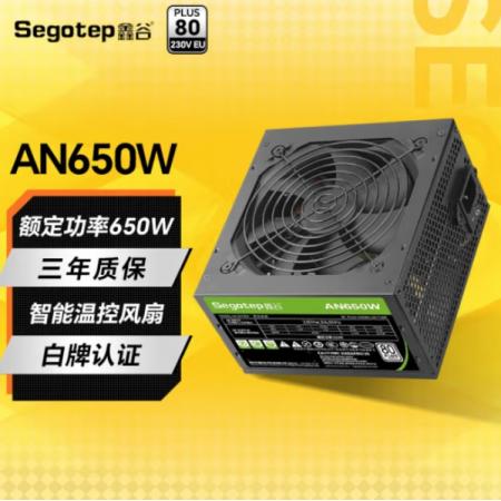 鑫谷（segotep） 白牌650W AN650W台式机电源（80plus白牌/主动式PFC）工包