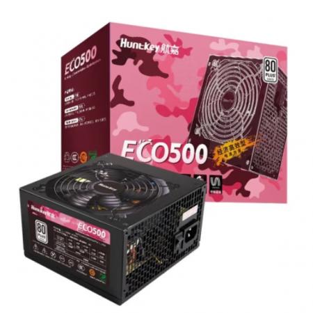 航嘉（Huntkey）ECO500 额定500W 台式电脑主机电源（宽幅电压/80PLUS白牌/CQC I级）