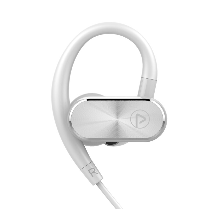 品胜  X3 蓝牙耳机带麦线控挂耳式运动跑步无线耳机 苹果安卓手机通用  白玉银