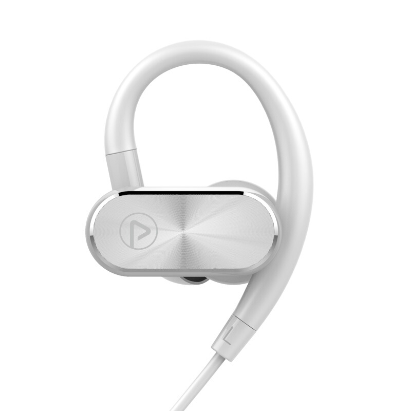 品胜  X3 蓝牙耳机带麦线控挂耳式运动跑步无线耳机 苹果安卓手机通用  白玉银