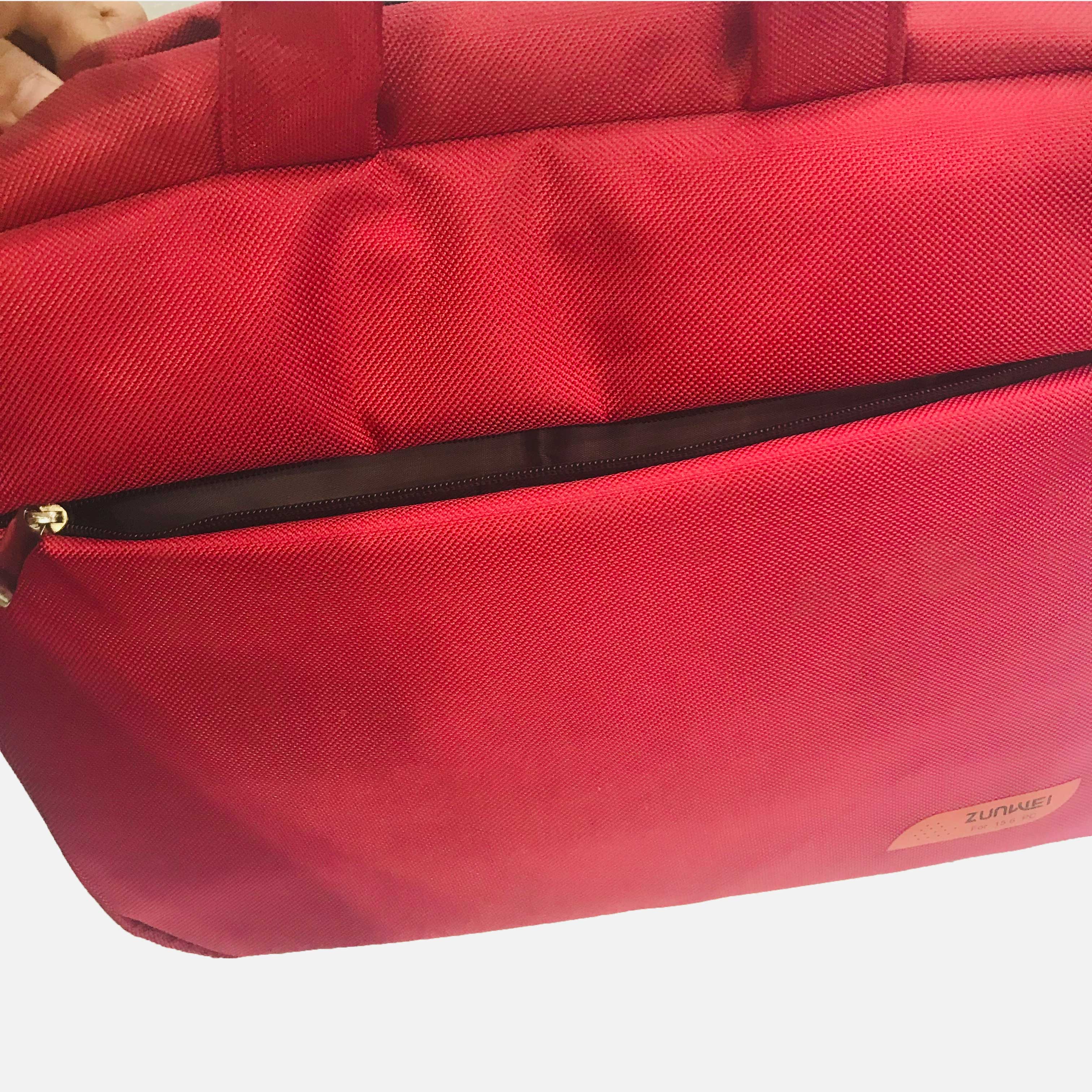 中性 单肩手提笔记本电脑包  15寸 红色