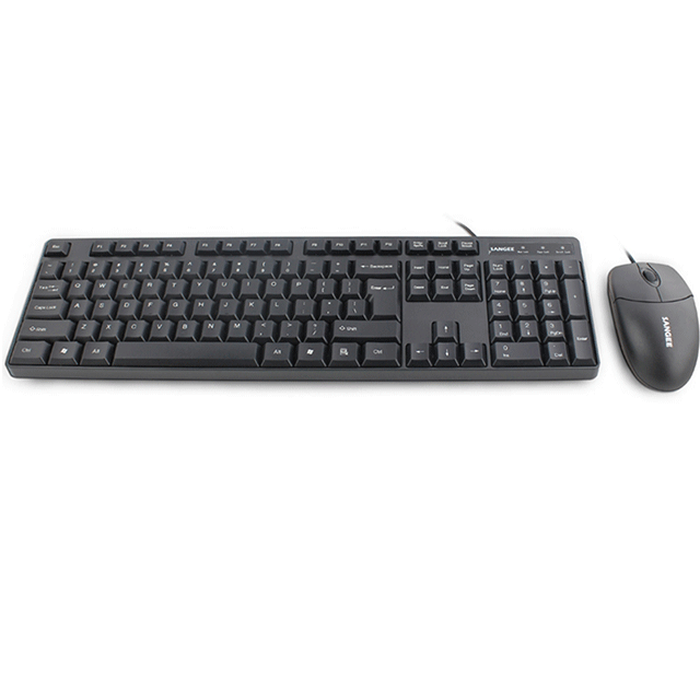 三巨 G2 有线键盘鼠标套装 静音防水 黑色(P+P)